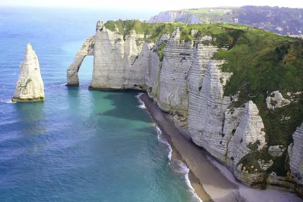 Photo d'une falaise en Normandie.